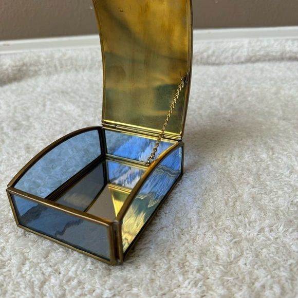 Handcrafted via vermont jewelry box trinket bear picnic cottagecore kitsch - Picture 3 of 14